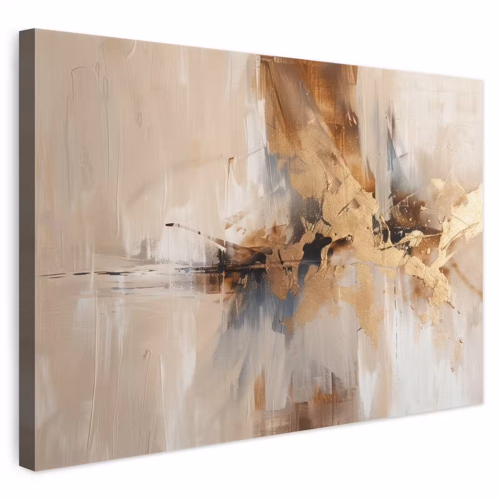 Canvas schilderij - Modern - Bruin - Abstract - Beige — 1
