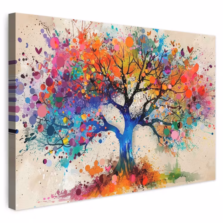 Canvas schilderij - Levensboom - Natuur - Kleurrijk - Boom — 1