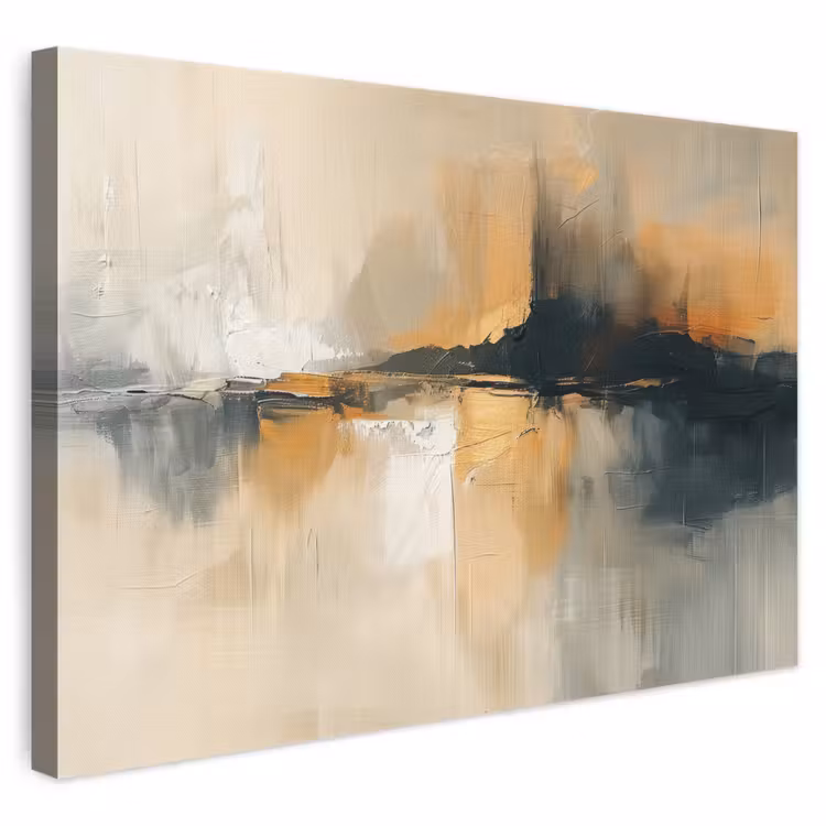 Canvas schilderij - Moderne kunst - Abstract - Zwart — 1