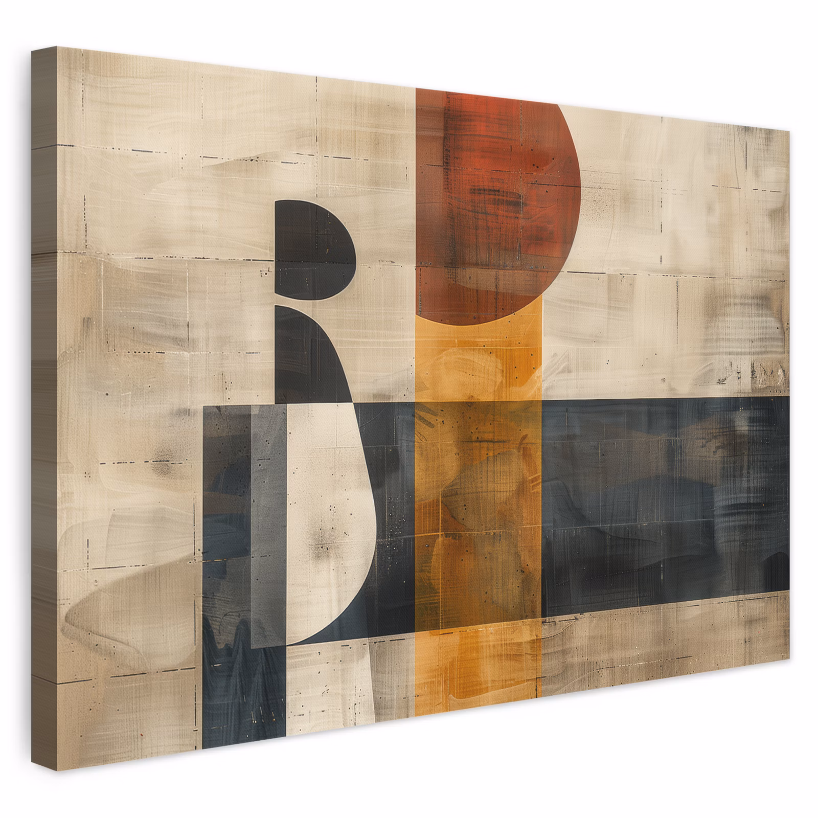 Canvas schilderij - Modern - Kunst - Beige - Industrieel — 1