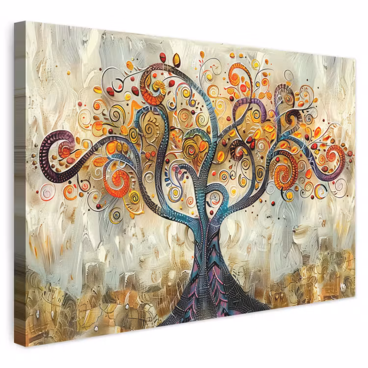 Canvas schilderij - Kunst - Levensboom - Botanisch - Abstract — 1