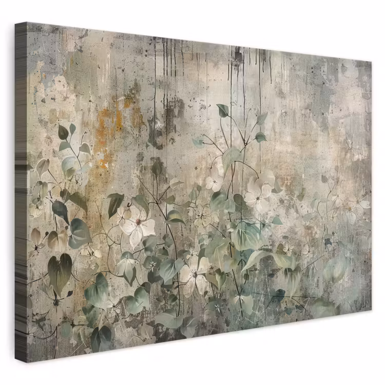 Canvas schilderij - Bloemen - Bladeren - Abstract - Modern — 1