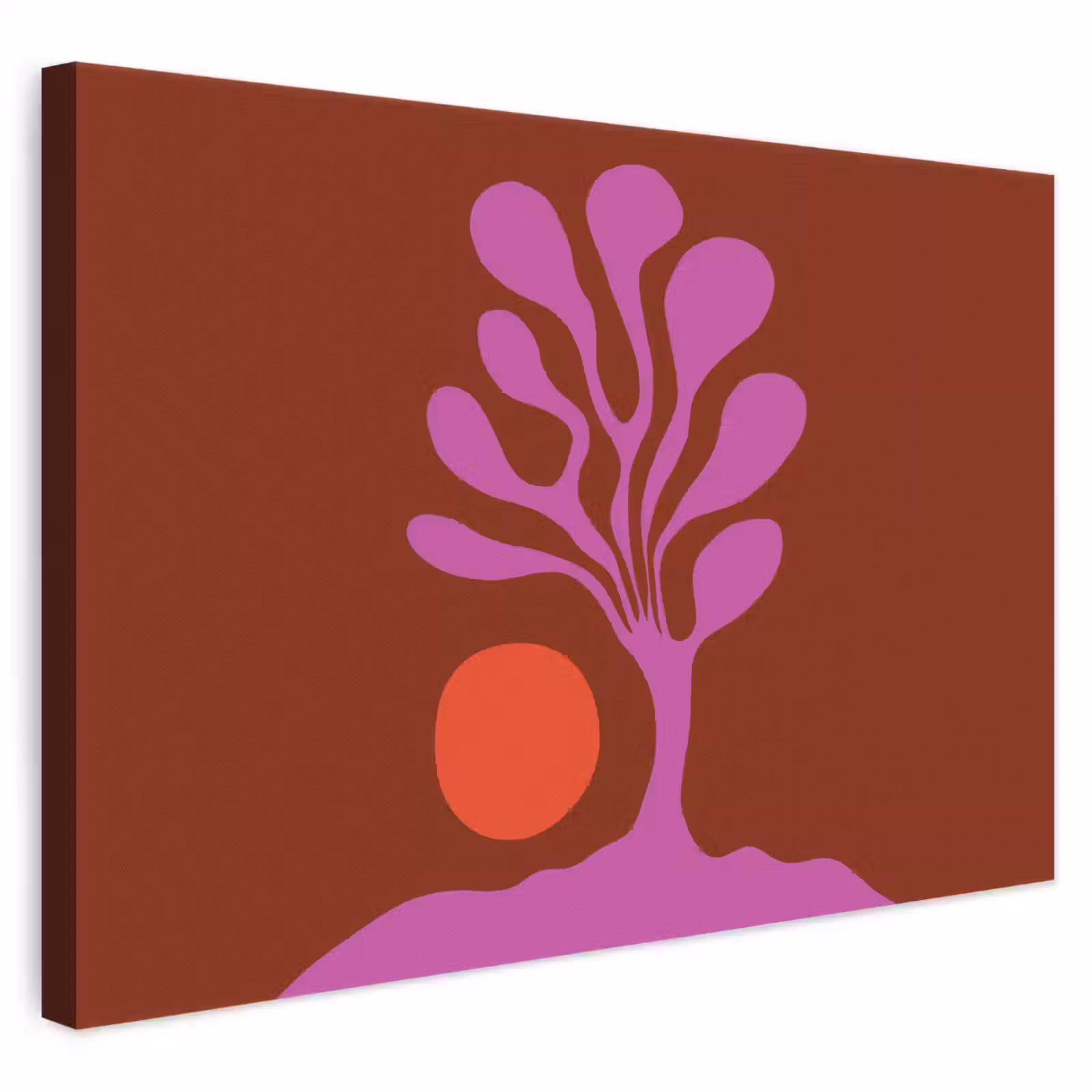 Canvas schilderij - Boom - Paars - Cirkel - Vloeiend — 1