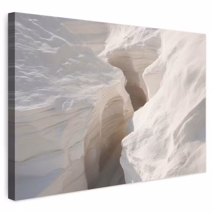 Canvas schilderij - Witte Rotsformatie Kloof
