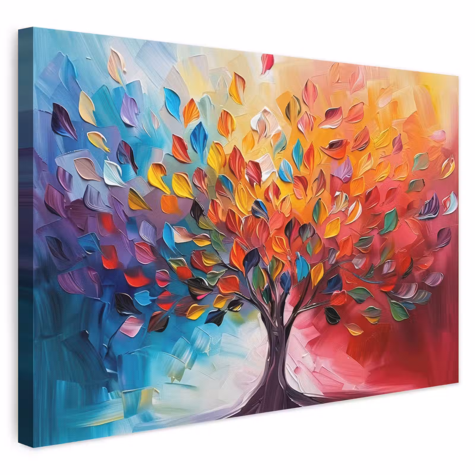 Canvas schilderij - Boom - Levensboom - Kleurrijk - Abstract — 1