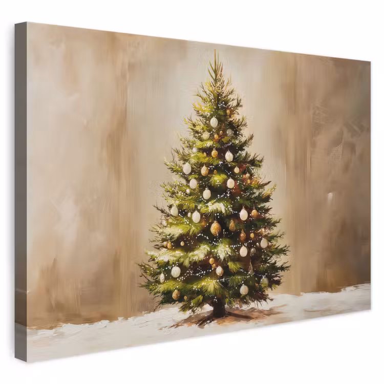 Canvas schilderij - Kerst - Sfeer - Groen — 1