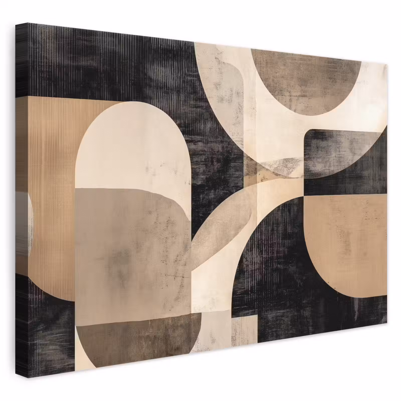 Canvas schilderij - Abstract - Vormen - Modern - Beige — 1