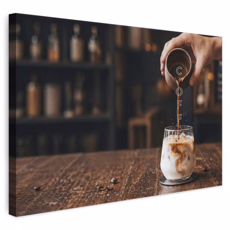 Canvas schilderij - Espresso - Melk - Café — 1