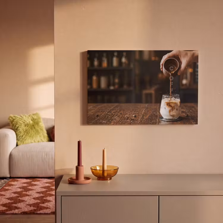 Canvas schilderij - Espresso - Melk - Café — 2