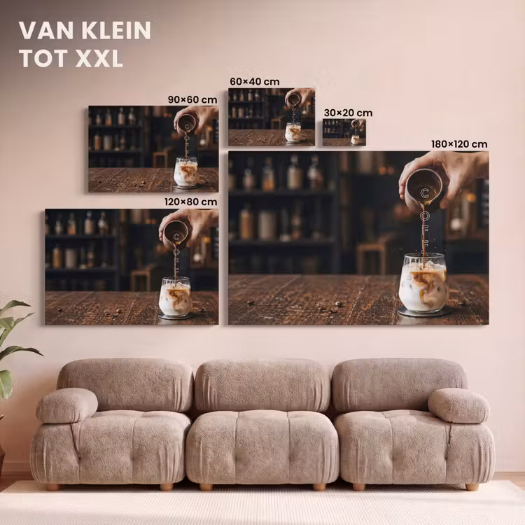 Canvas schilderij - Espresso - Melk - Café — 8