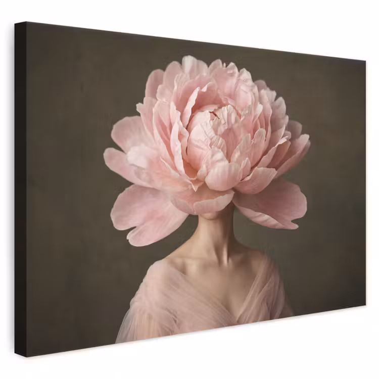 Canvas schilderij - Gezicht - Roos - Roze — 1