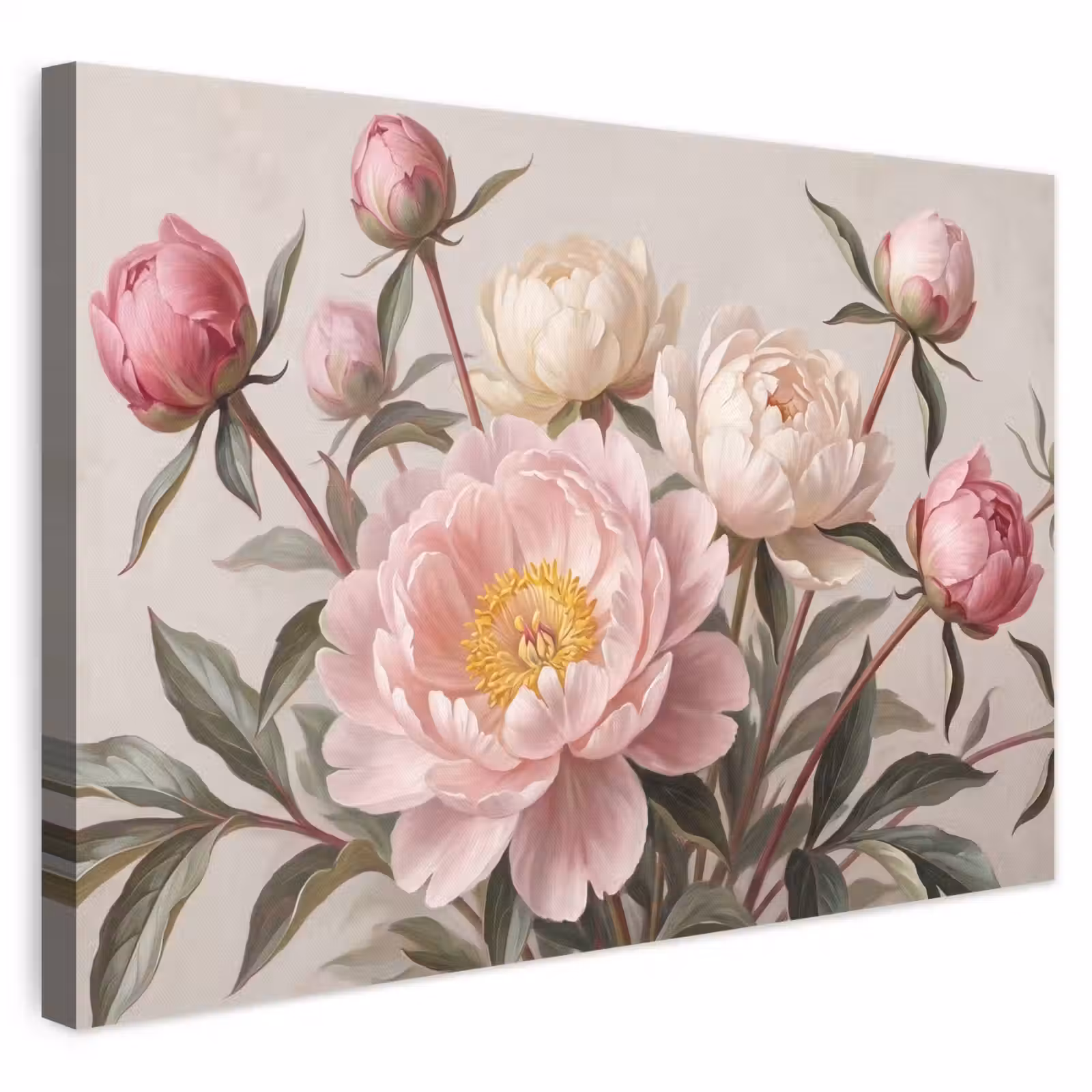 Canvas schilderij - Pioenrozen - Boeket - Roze — 1