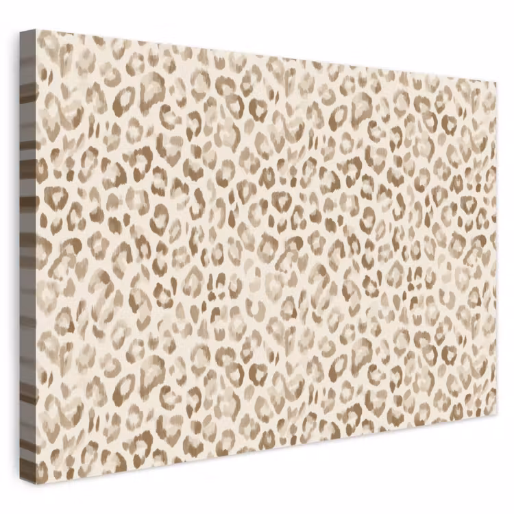 Canvas schilderij - Luipaard - Klassiek - Beige