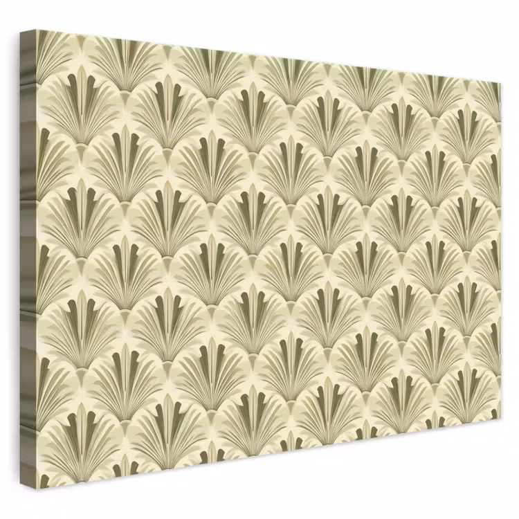 Canvas schilderij - Klassiek - Waaier - Groen