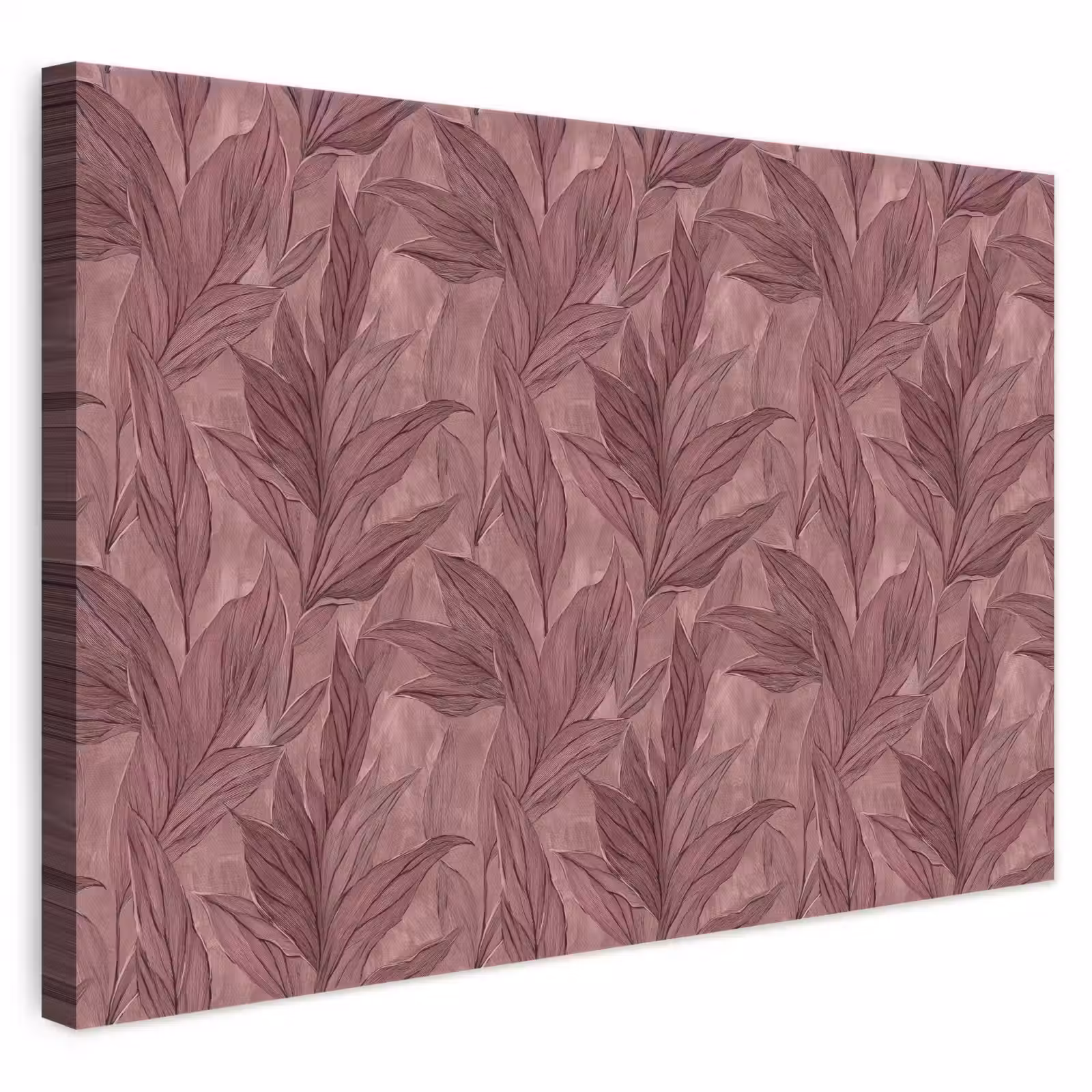 Canvas schilderij - Bladeren - Patroon - Paars — 1