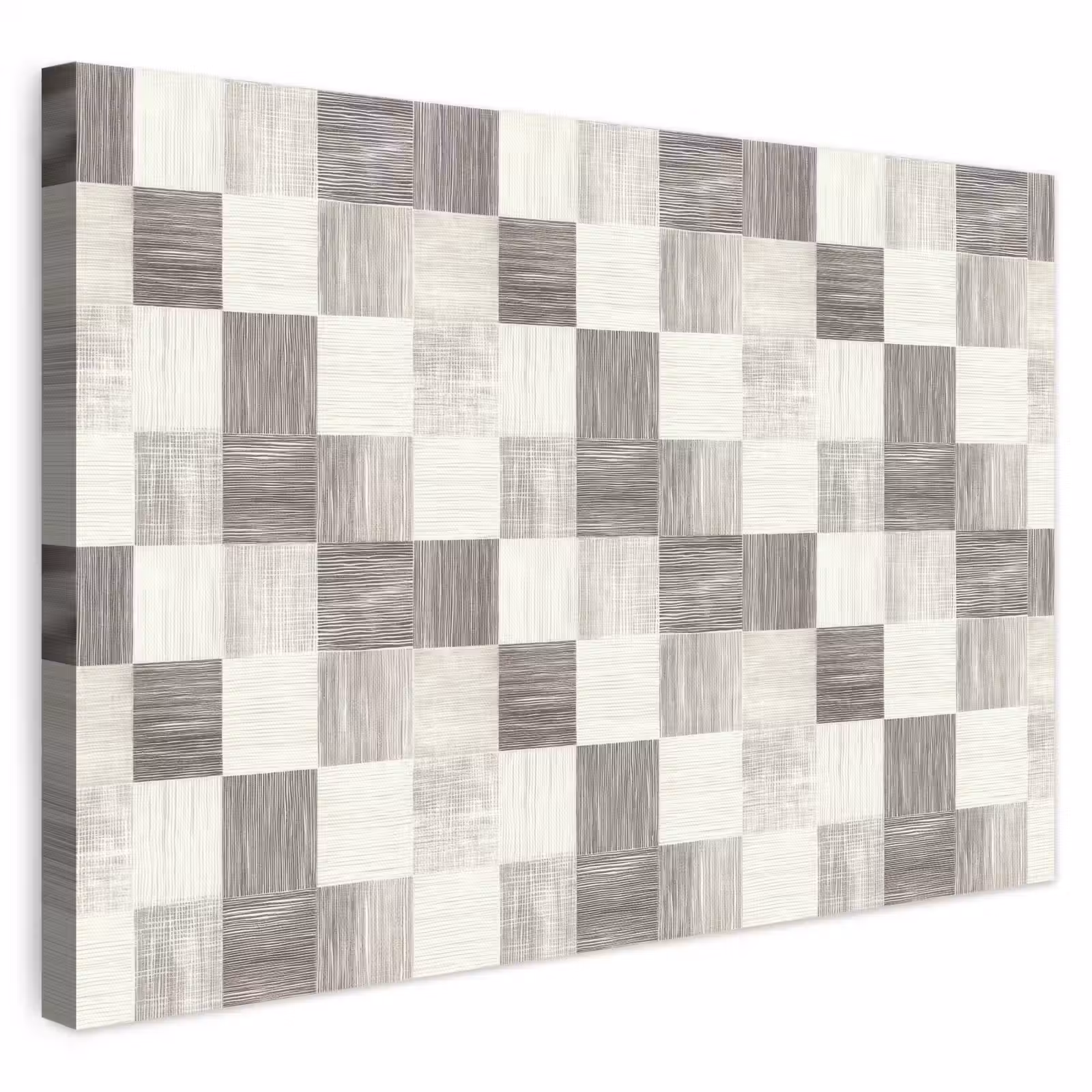 Canvas schilderij - Patroon - Dambord - Houtnerf — 1