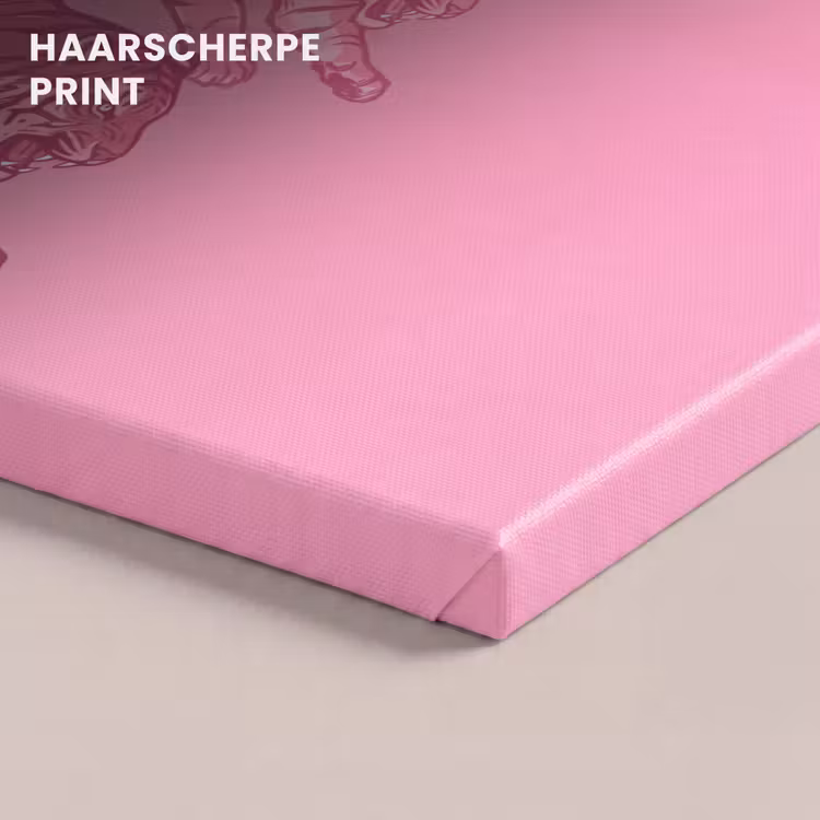 Canvas schilderij - Roze Springende Tijgers — 5
