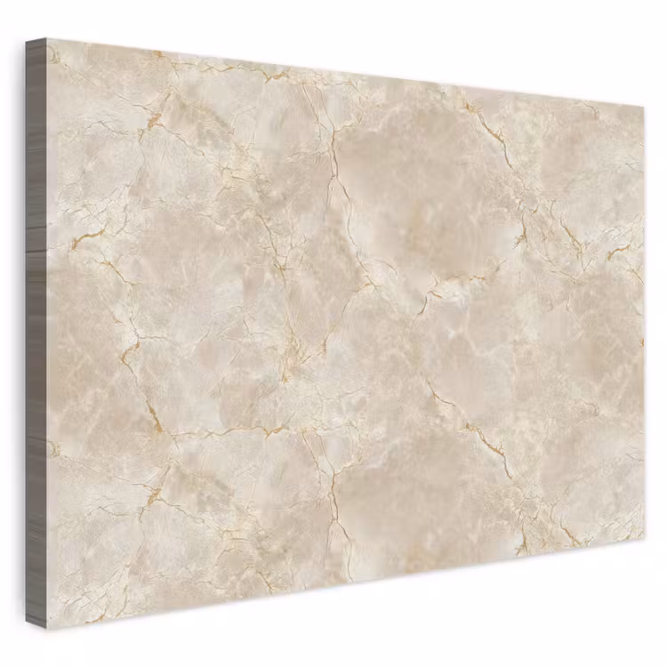 Canvas schilderij - Lichtbeige - Marmer - Aders
