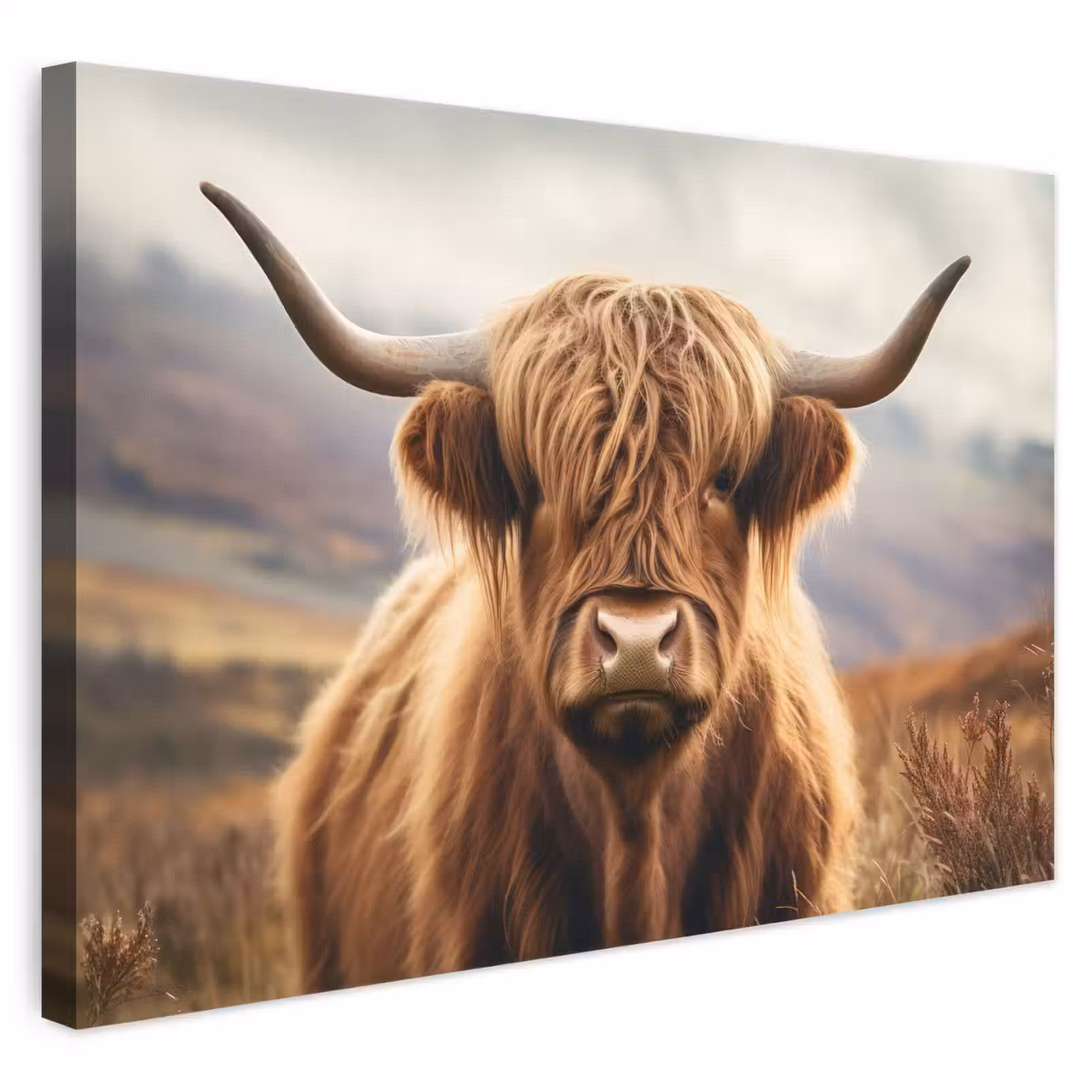 Canvas schilderij - Schotse hooglander - Landschap - Dier — 1