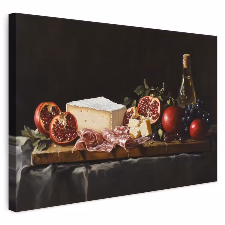 Canvas schilderij - Stilleven - Vintage - Borrelplank — 1