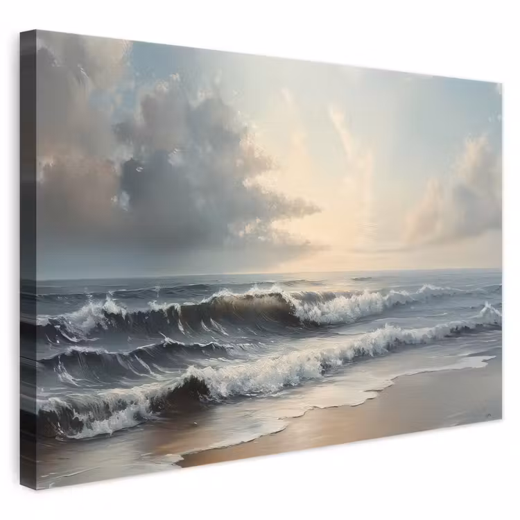Canvas schilderij - Strand - Zee - Zonsondergang — 1