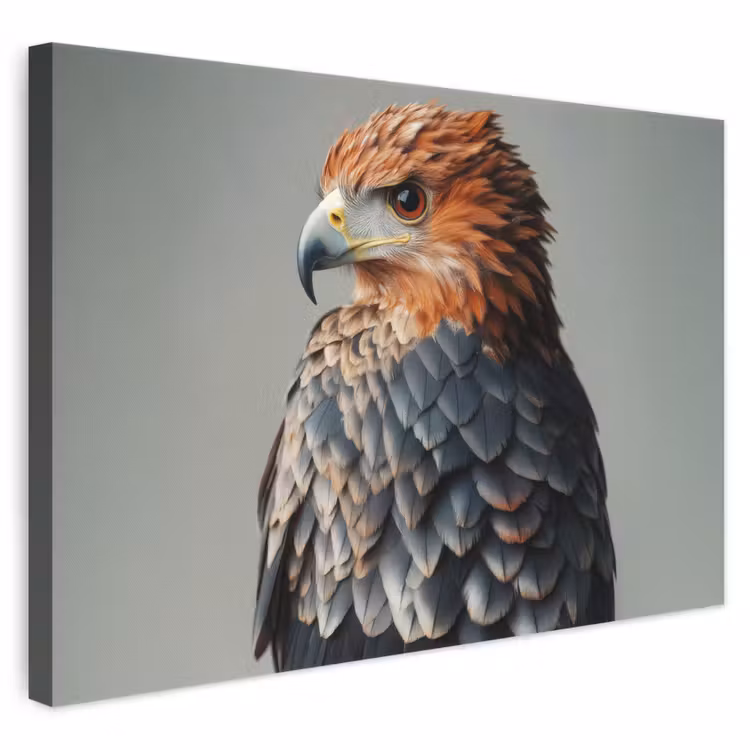 Canvas schilderij - Vogel - Realistisch - Veren - Bruin — 1
