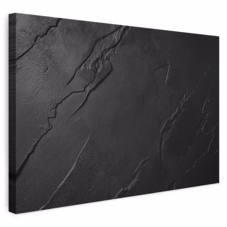 Canvas schilderij - Zwart - Steen - Beton