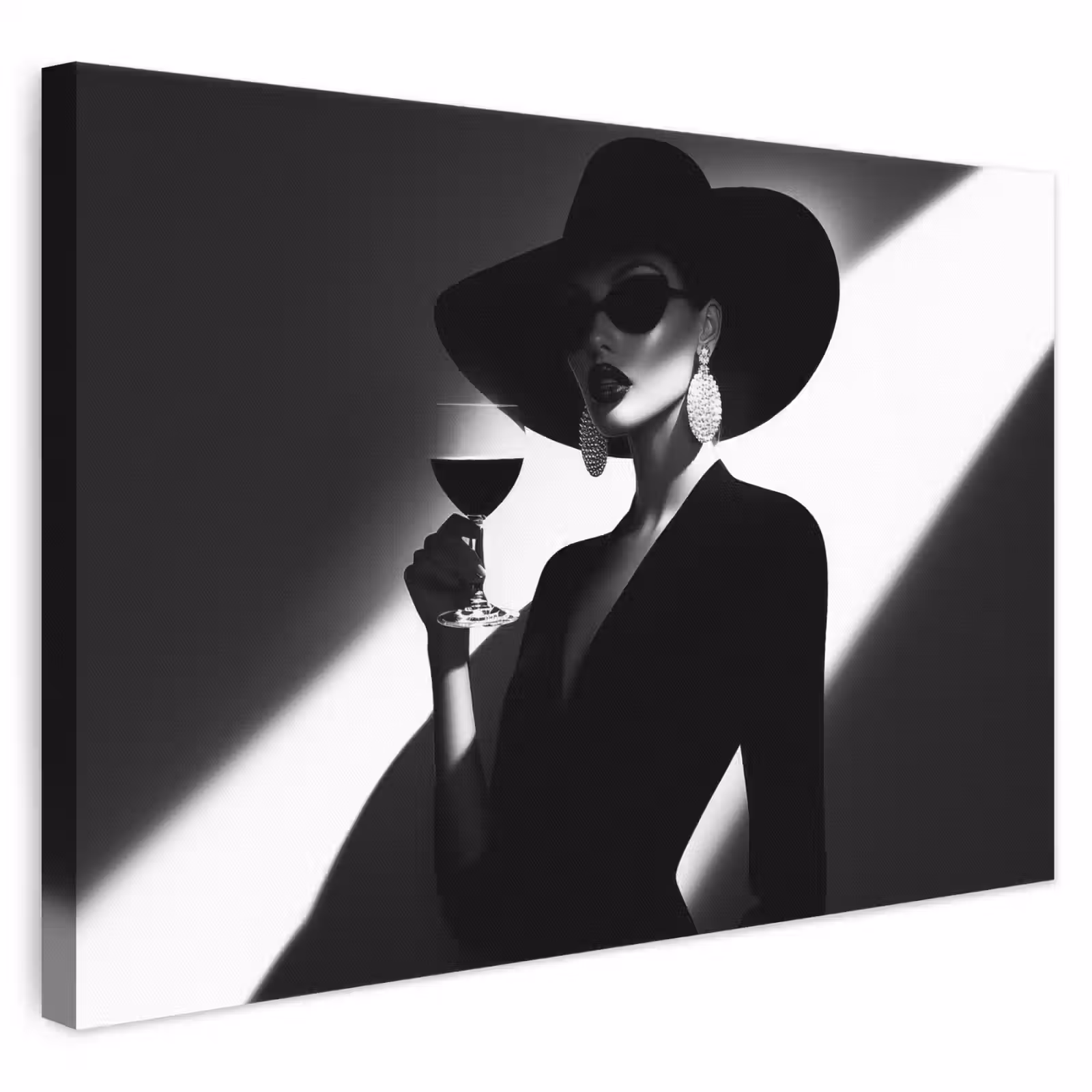 Canvas schilderij - Vrouw - Wijn - Chic — 1