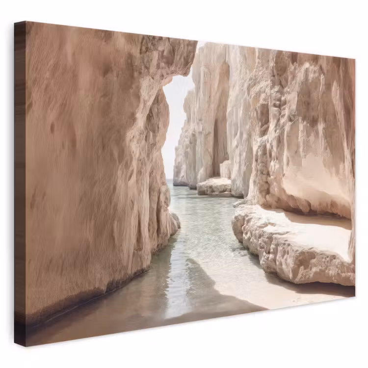 Canvas schilderij - Rotsen - Zee - Zand - Kloof — 1