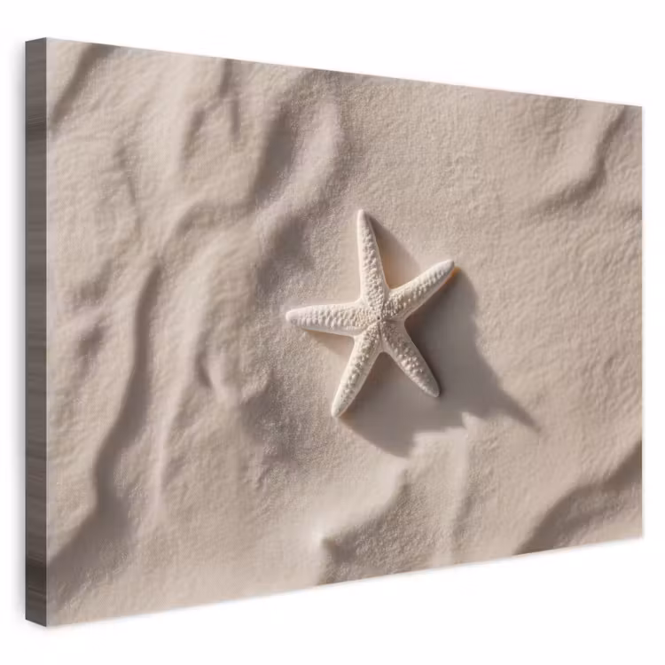 Canvas schilderij - Strand - Zeester - Zand - Beige — 1