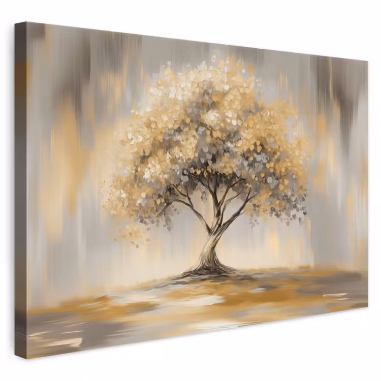 Canvas schilderij - Schilderij - Boom - Abstract - Bladeren — 1