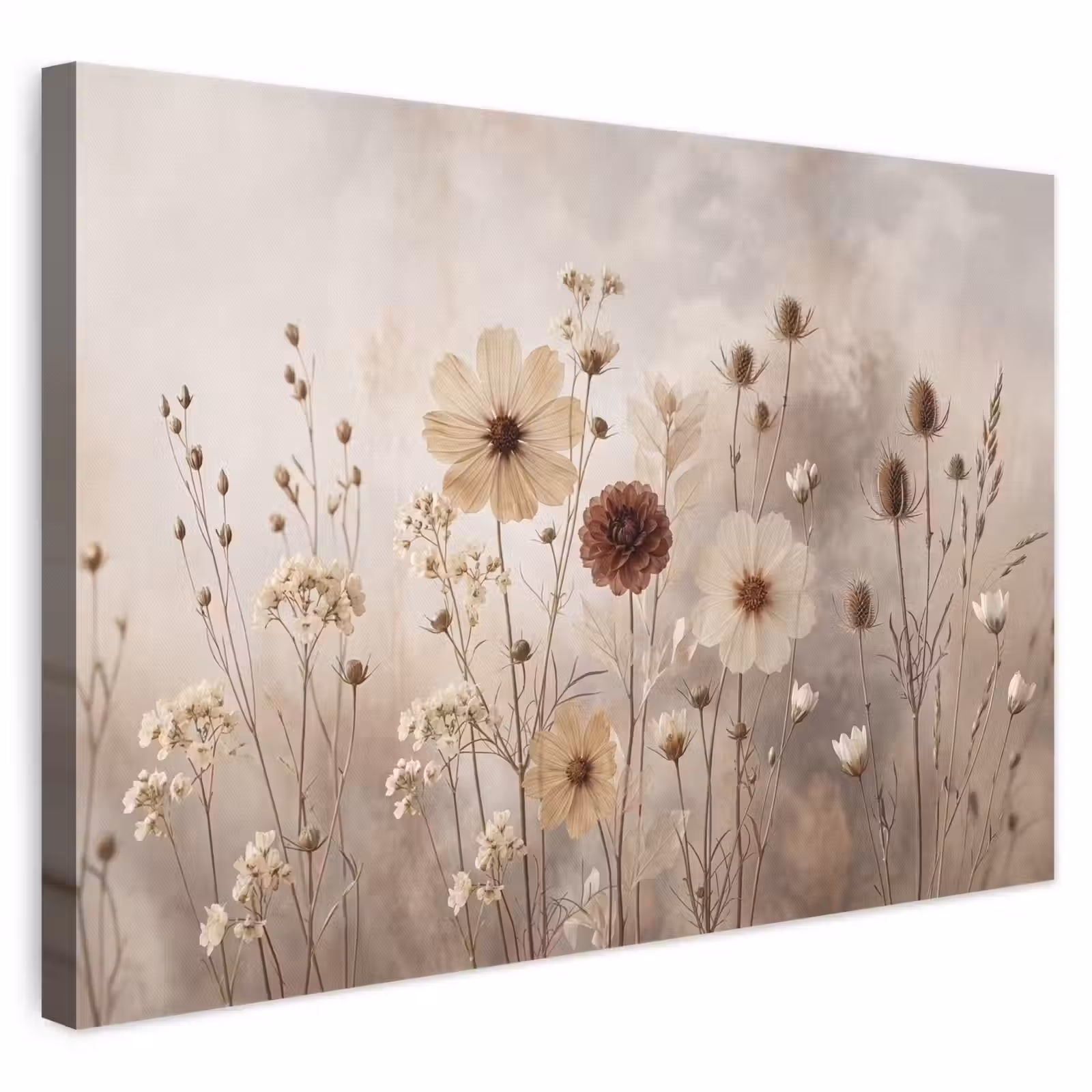 Canvas schilderij - Wilde bloemen - Botanisch - Vintage - Natuur - Rustiek — 1