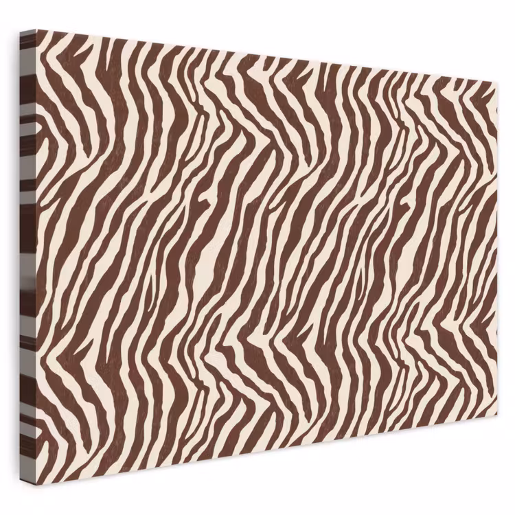 Canvas schilderij - Zebra - Patroon - Zwart - Wit