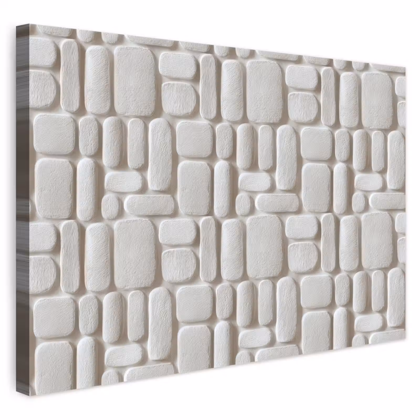 Canvas schilderij - Reliëf - Structuur - Wit — 1