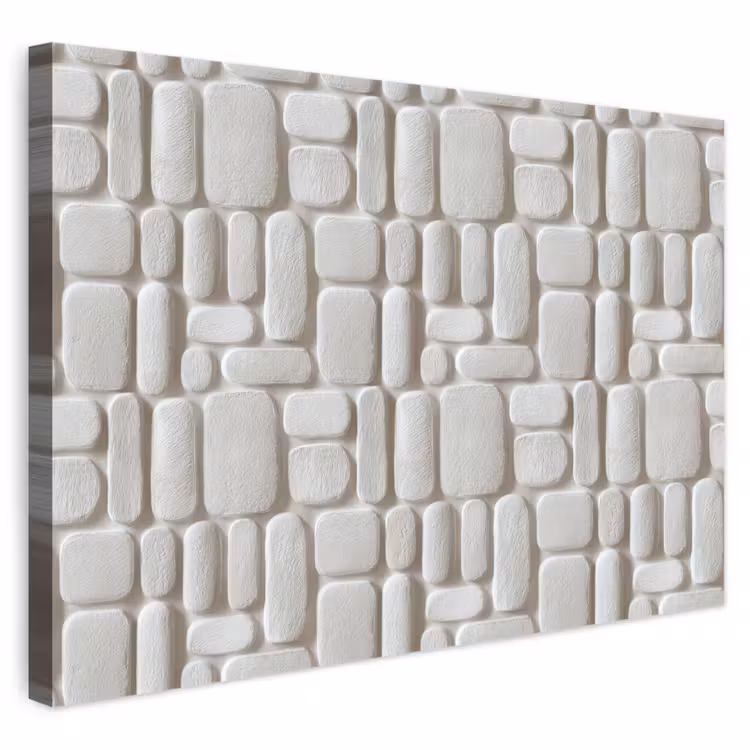 Canvas schilderij - Reliëf - Structuur - Wit