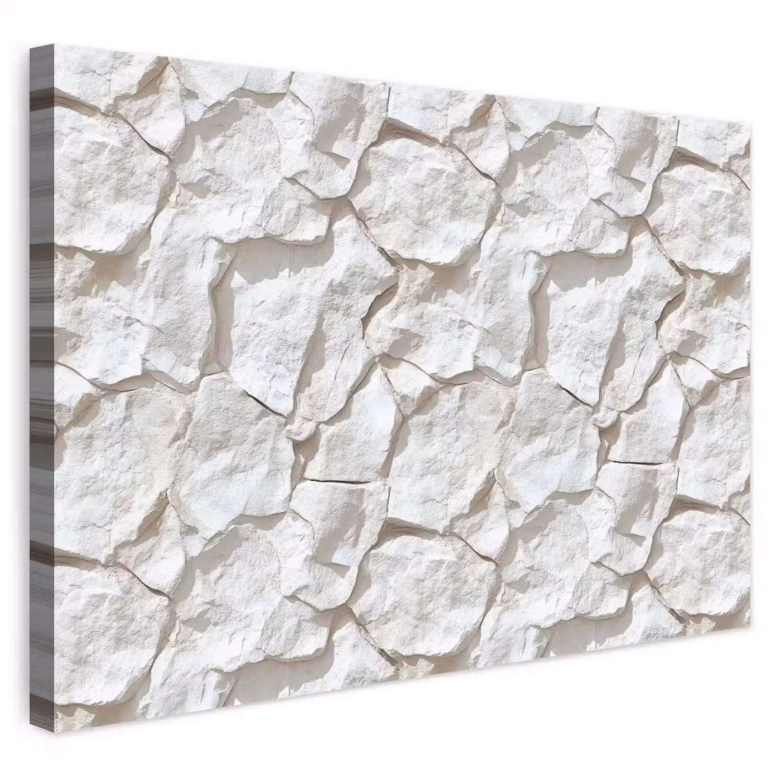 Canvas schilderij - Structuur - Rots - Wit — 1