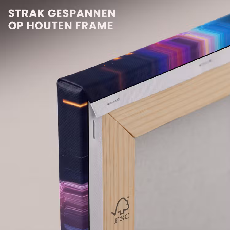 Canvas schilderij - Ruimte - Astronaut - Neon - Sterren — 7