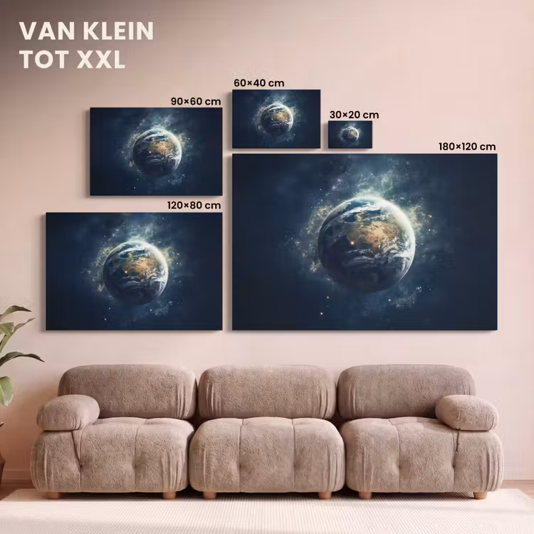 Canvas schilderij - Ruimte - Aarde - Sterren - Heelal — 8