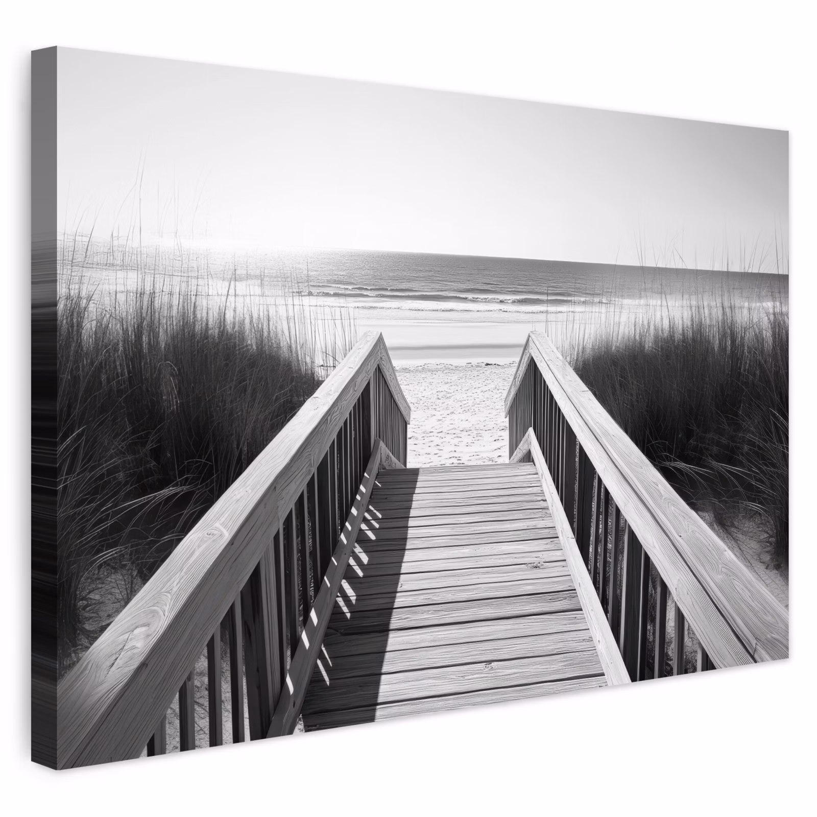 Buiten canvas - Loopbrug - Hout - Strand - Zee — 1