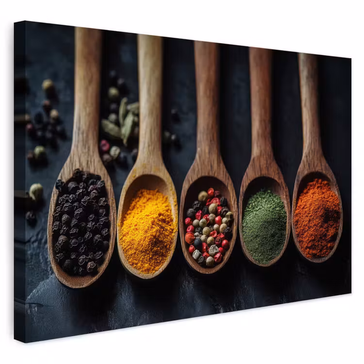 Buiten canvas - Houten - Lepels - Specerijen - Kruiden