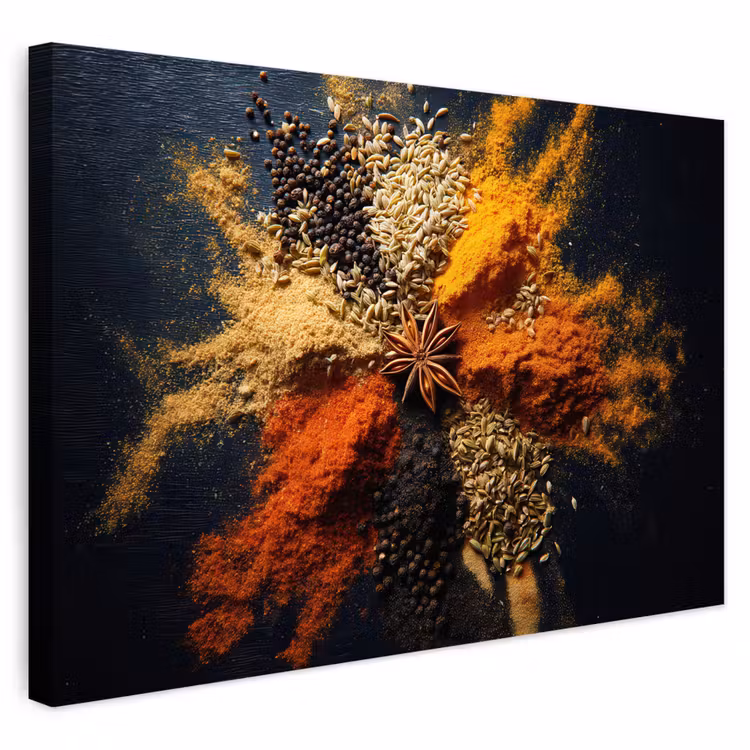 Buiten canvas - Specerijen - Explosie - Oranje