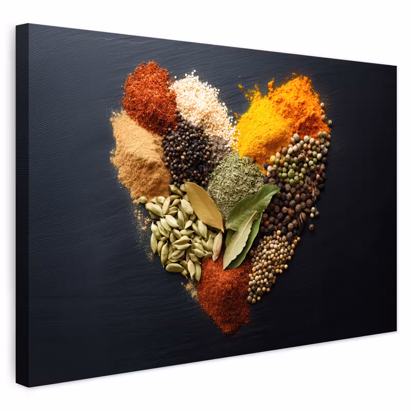Buiten canvas - Specerijen - Mix - Hartvorm - Zwart — 1
