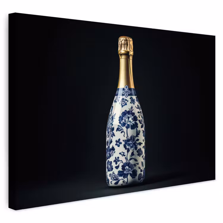 Buiten canvas - Champagne - Bloemen - Goud - Chique