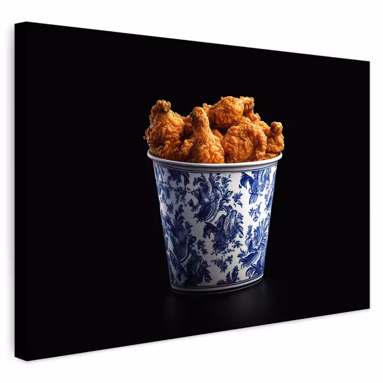 Buiten canvas - Kip - Bucket - Delfts blauw - Lekker