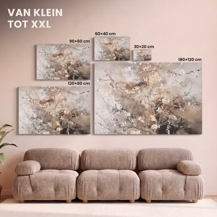 Canvas schilderij - Amandelbloesem - Kunst - Van Gogh - Beige - Abstract — 8