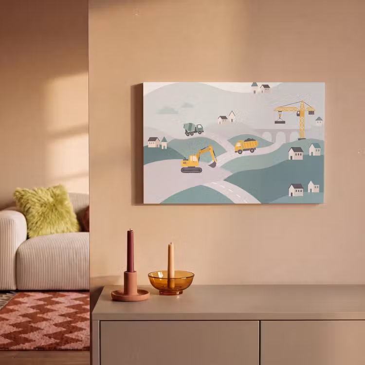 Canvas schilderij - Bouw - Landschap - Illustratie — 2
