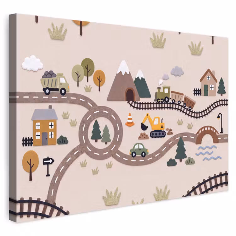 Canvas schilderij - Landschap - Vervoer - Speels — 1