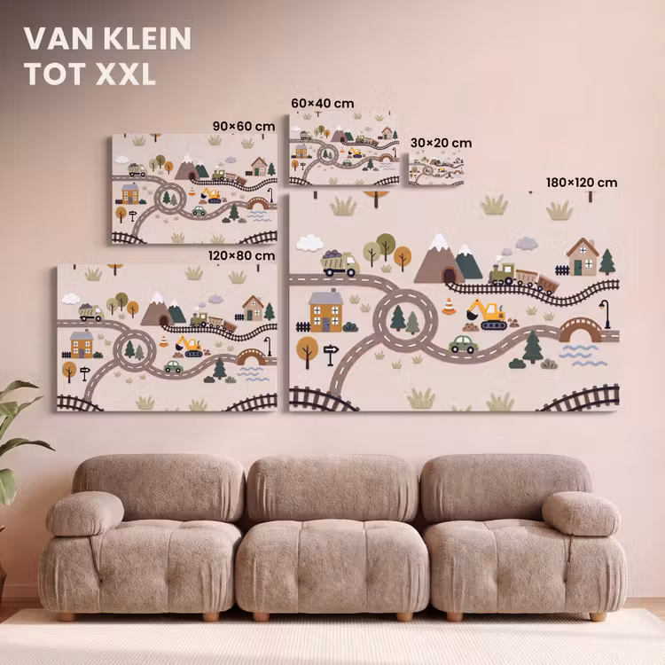 Canvas schilderij - Landschap - Vervoer - Speels — 8