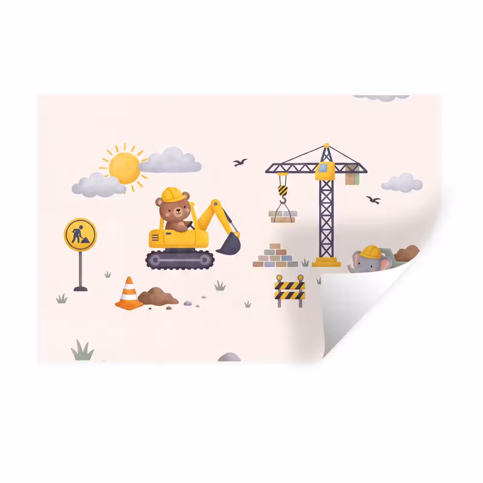 Muursticker - Dieren - Bouw - Illustratie — 1