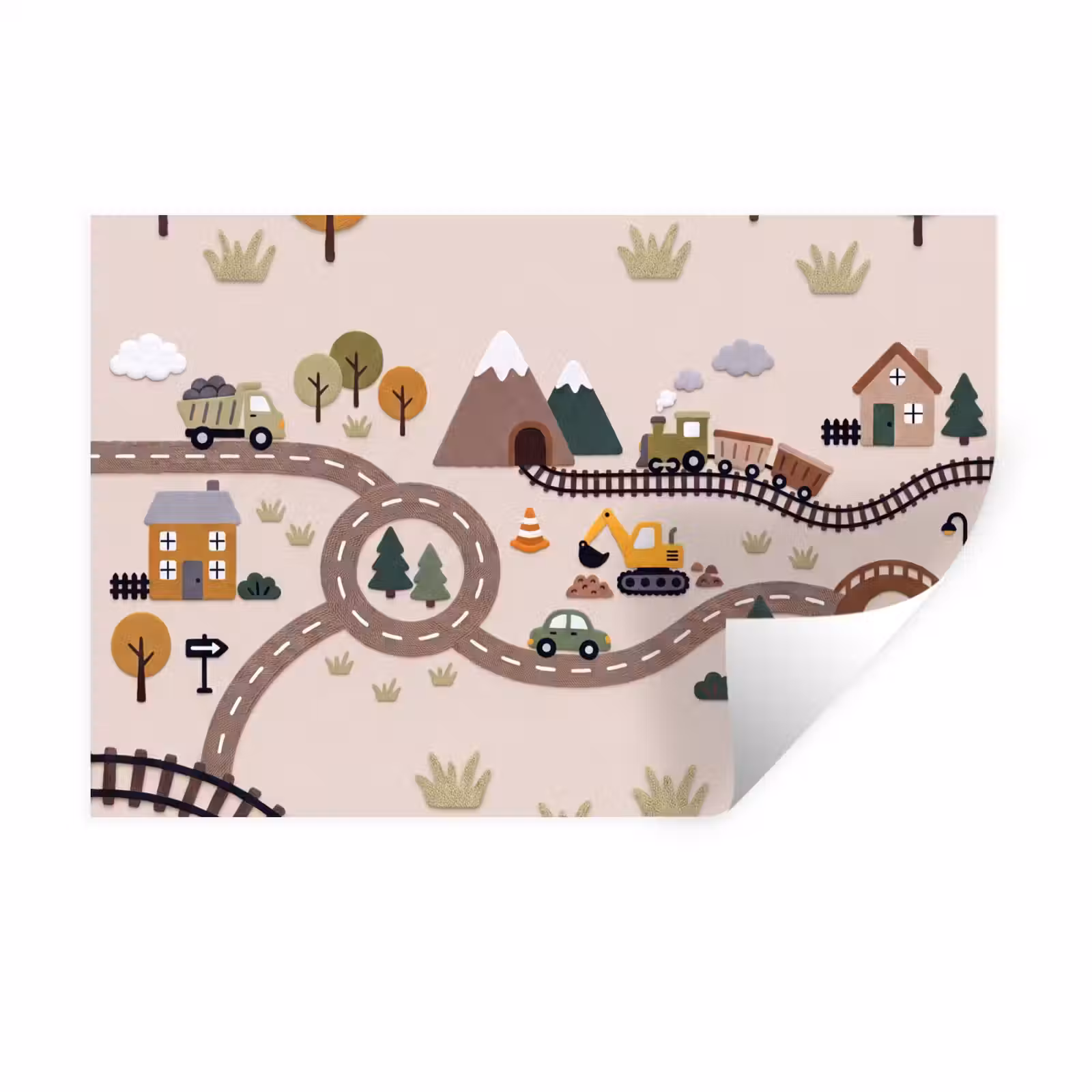 Muursticker - Landschap - Vervoer - Speels — 1